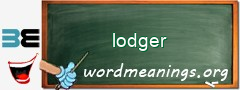 WordMeaning blackboard for lodger